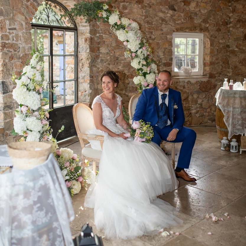 Chateau de Cancerilles - Var -Fleurs de thé rêves - Fleuriste mariage - wedding designer - décoration florale Var et PACA
